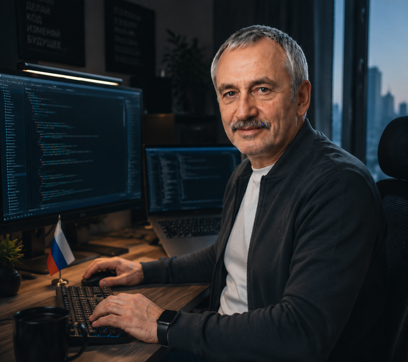 Сергей Tonal за рабочим столом